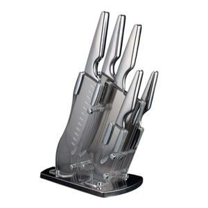 Juego de cuchillos de chef más vendido (5 piezas) - Hecho de acero inoxidable, mango hueco de una sola pieza de acero inoxidable, con soporte para cuchillos, OEM - Product Image 2