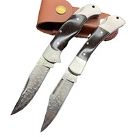 Hot Selling Rvs Vouwmes Hoge Hardheid Outdoor Camping Survival Hout Handvat Diy Barbecue Vlees Fruit 3 Jaar