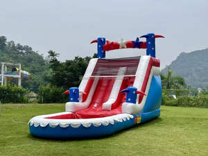 Vente en gros usine : Toboggan aquatique gonflable commercial et château aquatique <span class=keywords><strong>avec</strong></span> grande <span class=keywords><strong>piscine</strong></span>, utilisable en version humide et sèche, pour <span class=keywords><strong>location</strong></span> lors de fêtes d'anniversaire en extérieur - Product Image 1