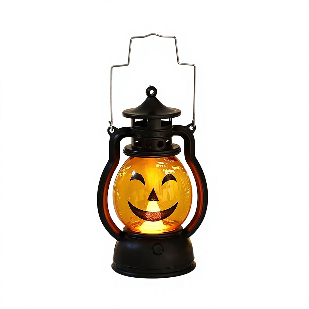 Lanterne citrouille noire type c [type sourire]