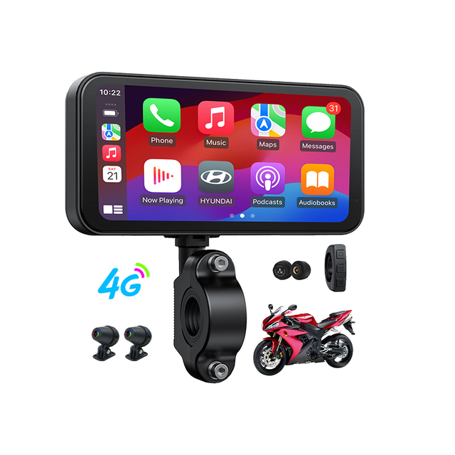Factory High Quality M68Q Motor Carplay 6.25inch Carplay Android Auto Motorcycle Screen with Dash Camera