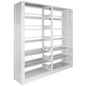 Modern Bookstore <b>Library</b> Furniture Custom Bookshop Display Shelf Simple Rounded Edge Design Double-Sided <b>Library</b> Bookshelf - Product Image 5