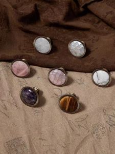 Hot Sale Solid Antique Brass Kitchen Cupboard Handles <strong>Crystal</strong> Cabinet <strong>Knobs</strong> Round Shell Handle Natural Stone Marble Drawer <strong>Knob</strong> - Product Image 5
