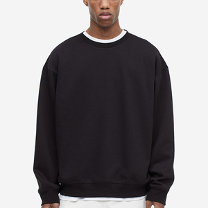 Sweat-shirt à col ras du cou unisexe surdimensionné 100% coton avec impression de logo personnalisée en éponge française - Product Image 1