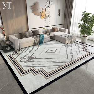 Tapis moderne fait main en laine, abstrait, rectangulaire, à poils coupés, lavable, adapté à un usage commercial, domestique ou de <span class=keywords><strong>bureau</strong></span> - Product Image 1