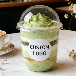 ถ้วยพลาสติกแบบใช้ครั้งเดียวขนาด 6 ออนซ์ 32 ออนซ์ ผนังชั้นเดียว 90 มม. พร้อมฝาแบบมีร่อง สำหรับใส่โยเกิร์ตและของหวาน - Product Image 2