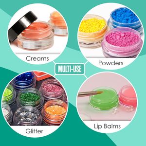 Petits contenants d'échantillons en plastique vides 2g 3g 5g, mini-pots pour baume <span class=keywords><strong>à</strong></span> <span class=keywords><strong>l</strong></span>èvres avec couvercles, pour poudre de maquillage, paillettes, cire cosmétique, crème - Product Image 6