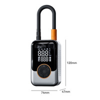 Mini compresseur d'air électrique sans fil portable pour pneus de voiture, pompe gonflable sans fil, gonfleur de pneus numérique, moniteur de pression ABS
