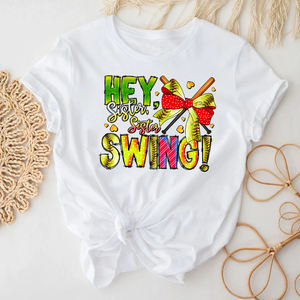 Game Day Softball <span class=keywords><strong>Hey</strong></span> Sister Swing DTF Impresión de transferencia Listo para presionar para prendas Camisas Bolsas Ropa - Product Image 5