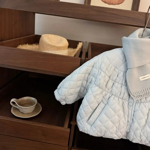 Child Star Circle Baby Cotton-padded Jacket Thickening Fleece Lining Windproof Girls Autumn Winter Outerwear - Product Image 3