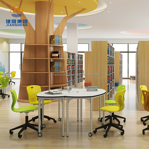 Juego de muebles de biblioteca modernos, mesa de lectura y sillas, muebles de biblioteca escolar, muebles de biblioteca universitaria <span class=keywords><strong>para</strong></span> sala de estudio de <span class=keywords><strong>estudiantes</strong></span> - Product Image 1
