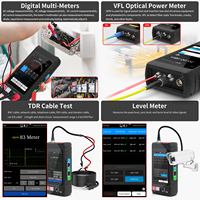 Rsrteng LT-600T Probador de Cables con Pantalla Táctil de 4 Pulgadas, Compatible con TDR, DMM, OPM, Medidor de Nivel, Hi-POE, Medidor de Longitud, NCV, Rastreador de Cables, Herramientas de Prueba de Red