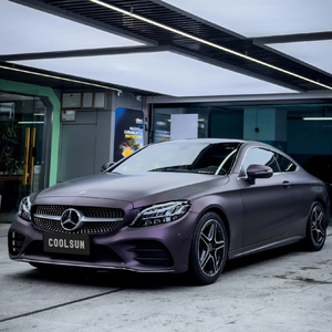 Cool Sun <span class=keywords><strong>Film</strong></span> d'emballage de voiture en PVC mat pinot <span class=keywords><strong>noir</strong></span> violet anti-rayures avec garantie de 3 ans d'épaisseur 0.11/0.13mm - Product Image 2