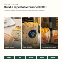 Sacs à collation imprimés avec logo, sacs en papier à ouverture supérieure, emballage de marque pour frites, pop-corn, hamburgers