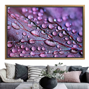 Modern Water Drop Print <b>Canvas</b>: Elegant Printed Artwork for Home Decor,GOLD <b>FRAMED</b> <b>CANVAS</b> - Product Image 2