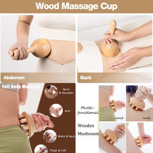 Kit di massaggio del corpo con Logo personalizzato in legno per il drenaggio linfatico strumenti per modellare il corpo per la cura del corpo massaggiatori - Product Image 2