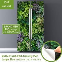 Vinilo Adhesivo Decorativo para Puerta, Ecológico, Brillante, Resistente a los Rayos UV, Impermeable, Transparente, Autoadhesivo, Removible, para Refrigerador