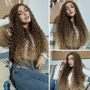 للبيع بالجملة كروشيه بموجة عميقة 24 بوصة 30 بوصة شعر ملفوف بالماء جدائل صناعية لآلهة الشعر مموجة أومبير - Product Image 6