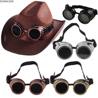 HOT Victorian Steampunk Lunettes Soudage Cyberpunk Lunettes de Soleil pour Gothique Cosplay Costume Accessoires Ecowalson