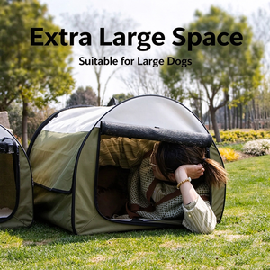 Cage à chien portable pour le camping et les voyages, une cage à parois souples qui se plie pour le rangement - Product Image 5