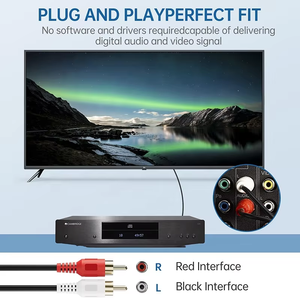 Chuyên nghiệp 2RCA 2 <span class=keywords><strong>RCA</strong></span> 1m 1.5m 2m 3M 5M 10m 15m 20m 30m cáp đen 2RCA 2 <span class=keywords><strong>RCA</strong></span> để 2RCA 2 <span class=keywords><strong>RCA</strong></span> Nam đến Nam Cáp âm thanh đồng trục - Product Image 4