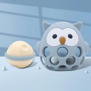 New động vật nhẹ nhàng Teether BPA <span class=keywords><strong>free</strong></span> Kids Sensory Silicone Teether bóng bé mọc răng đồ chơi - Product Image 1