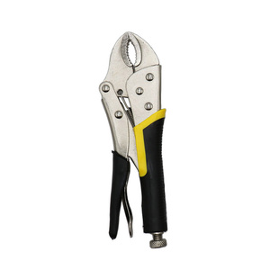 Empuñaduras de tornillo de Banco de punta redonda de 10 pulgadas, Alicates de bloqueo, bloqueo de canal de mandíbula curva para prensado, acero, cromo vanadio, OEM personalizable - Product Image 3