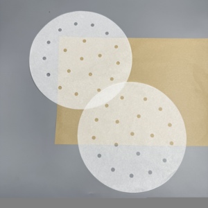 Papier de cuisson pour friteuse à air, feuille de parchemin jetable non perforée, résistante à l'huile, pour la cuisson à la vapeur et la friture à l'air des aliments surgelés - Product Image 4