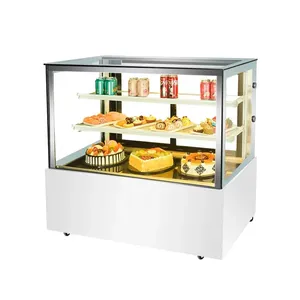 Bakery display cake refrigerated cabinet cake showcase with marble base supermarket cake refrigerator