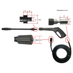 High Pressure <b>Washer</b> Gun 10m Hose Adjustable Pressure <b>Car</b> Wash Cleaning Tool - Product Image 2