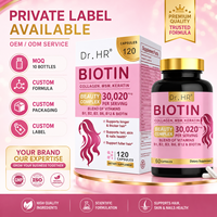 Capsules de biotine pour la santé des cheveux, de la peau et des ongles, favorisant une croissance capillaire plus forte, des ongles plus épais et une peau éclatante, complément alimentaire pour femmes