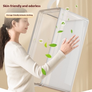 Caja de almacenamiento plegable moderna para el hogar, cajón, tela de PVC y acabado de pantalones, artefacto con caja en capas, diseño de cesta - Product Image 1
