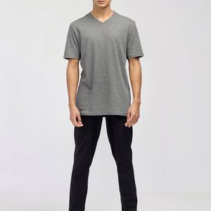 Camisetas de Punto para Hombre, Corte Regular, Cuello Redondo, Manga Corta, Alta Calidad, 100% Algodón, Sólidas, Transpirables, de Secado Rápido, con Logotipo Personalizado - Product Image 5