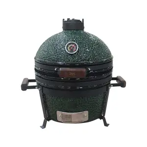 Auplex Mini Kamado Charcoal Ceramic BBQ Egg Grill 16" for Outdoor Kitchen