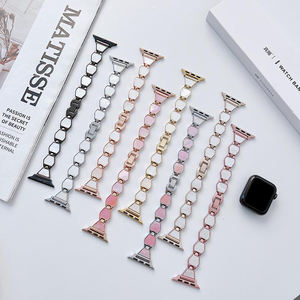 <span class=keywords><strong>Bracelet</strong></span> en métal coquillage tendance 16 mm pour <span class=keywords><strong>Apple</strong></span> <span class=keywords><strong>Watch</strong></span>, style vintage exquis, couleur or rose, pour iWatch Series 10 11 - Product Image 1