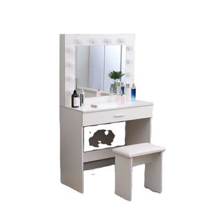 Meuble de chambre à coucher <span class=keywords><strong>japonais</strong></span> en fer, mélamine et verre, coiffeuse antique <span class=keywords><strong>pour</strong></span> filles, petite table de maquillage et chaise - Product Image 1
