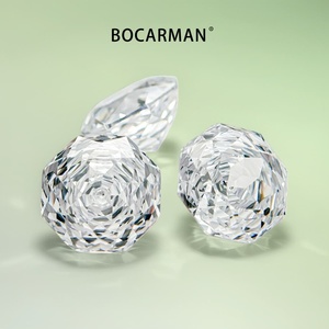 Zircons de laboratoire de haute qualité de 6,0 mm à 8,0 mm, taille rose, avec jeu de <span class=keywords><strong>couleurs</strong></span>/effet de feu pour la pose de bijoux, stock en gros - Product Image 1