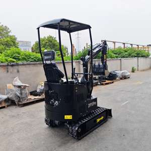 Excavadora pequeña Landward de 1 tonelada, 1T, 1000KG, precio bajo, Mini excavadora para mujer, máquina excavadora con remolque, 2 uds. - Product Image 1