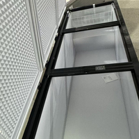 Réfrigérateur horizontal commercial 1380L, congélateur coffre, refroidissement direct, contrôle numérique de la température, 3 portes, R290