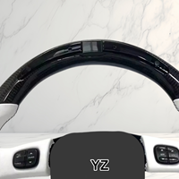 Volante Deportivo Personalizado de Cuero YZ con Fibra de Carbono Brillante y LED para GMC Sierra Yukon Hummer Silverado Tahoe Suburban Escalade