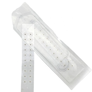 Semi auricolari in oro 24k a lunga durata con adesivo delicato sulla pelle, logo personalizzato, 20 pezzi, impermeabili, per agopuntura auricolare in oro 24k - Product Image 1