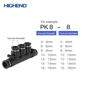 Mehrfachanschluss Push-to-Connect PK One-Touch-Verbindungsstück Verteiler PK-4/6/8/10/12mm PU-Schlauchverbinder Pneumatischer Schnellverbinder - Product Image 6