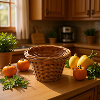 Panier en osier rustique fait main, panier en saule tressé à la main pour plantes en pot, décoration intérieure – Fournisseur direct usine