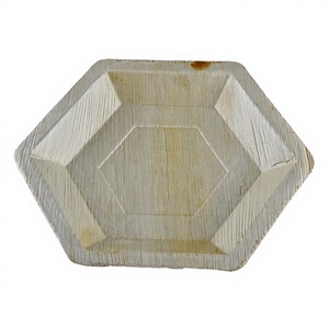 <b>Disposable</b> Palm leaf 10 inch Hexagon <b>plate</b> Modern Takeaway Dishware for Events - Product Image 1
