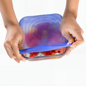Ensemble de 6 couvercles de conservation alimentaire en silicone, couvercles réutilisables pour bols et assiettes pour réfrigérateur et préparation des repas - Product Image 3