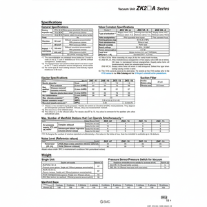 ชิ้นส่วนนิวเมติกส์ ZZK205A-P2L-A นิวเมติก SMC - Product Image 1