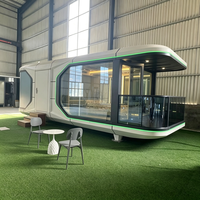 Capsule spatiale isolée XULV à structure en acier pour camping, hôtel, usine, livraison sur site