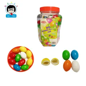 Olive Shaped Colorful Fruity Flavor Ball Bubble Gum In Jar