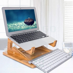 Estante de monitor de bambú natural de lujo con organizador de almacenamiento, el soporte de monitor más vendido, elevador de monitor ahorrador de espacio para TV - Product Image 5