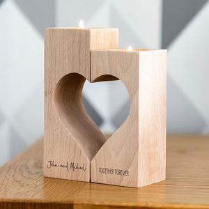 Square Wooden <b>Candle</b> Stand Custom Tealight Holder Engraved Design Home Decoration Anniversary <b>Wedding</b> <b>Gift</b> - Product Image 5